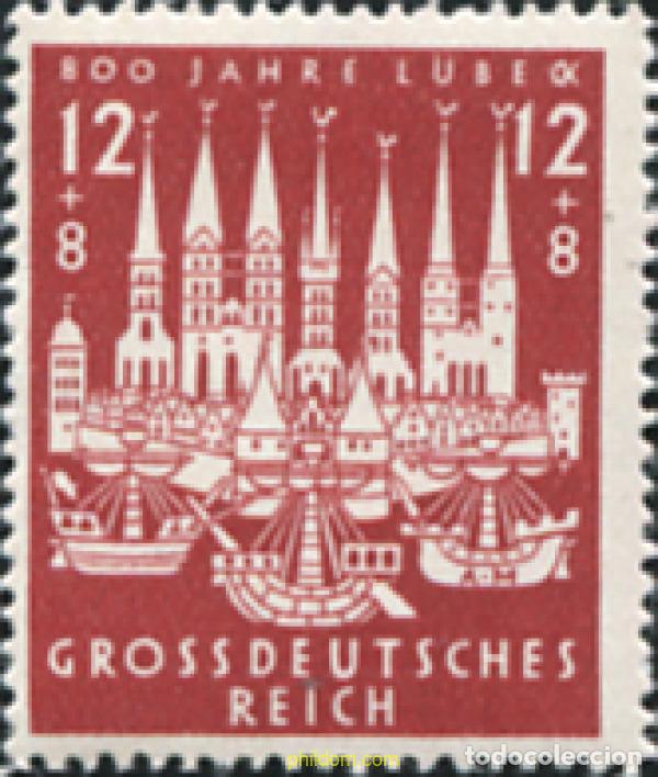 Francobolli: 149896 MNH ALEMANIA 1943 8 CENTENARIO DE LA FUNDACION DE L&Uuml;BECK