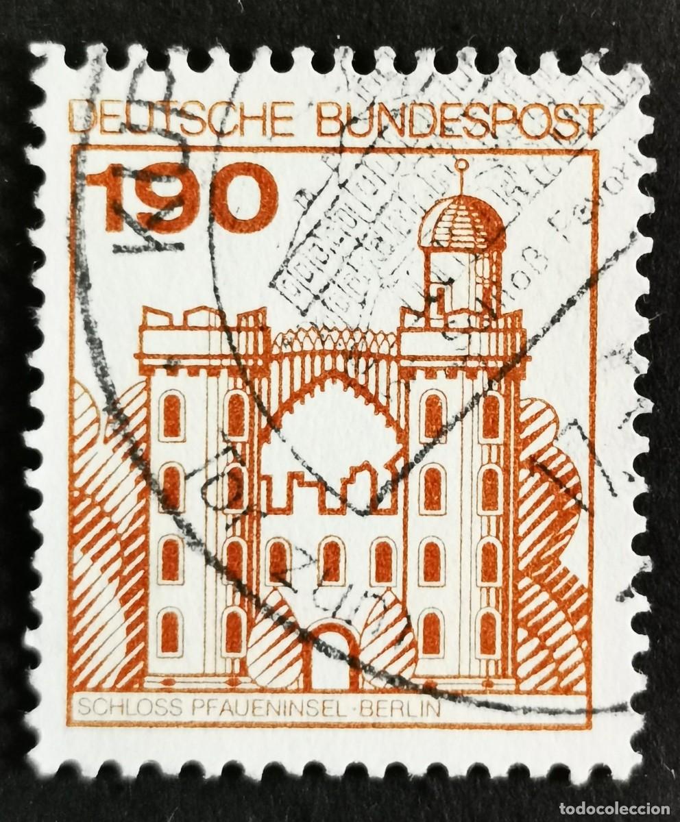 Francobolli: Sello Alemania R. Federal 1977, Fortalezas castillos: Castillo de Pfaueni, 190 Pf. Michel: DE 919AIu