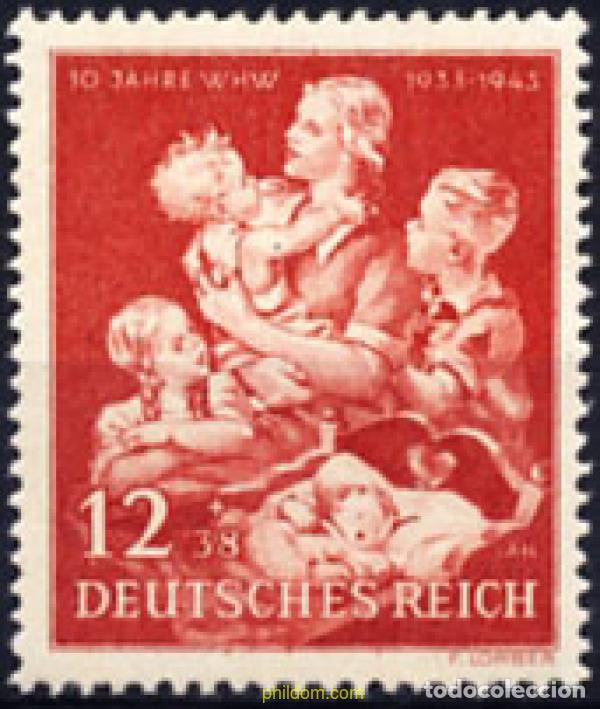 Francobolli: 199563 HINGED ALEMANIA 1943 10 ANIVERSARIO DEL SOCORRISMO DE INVIERNO