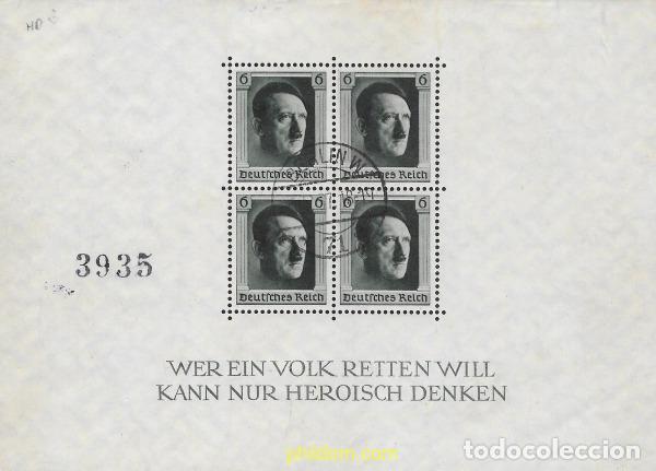 Sellos: 656115 USED ALEMANIA 1937 48 ANIVERSARIO DE ADOLF HITLER