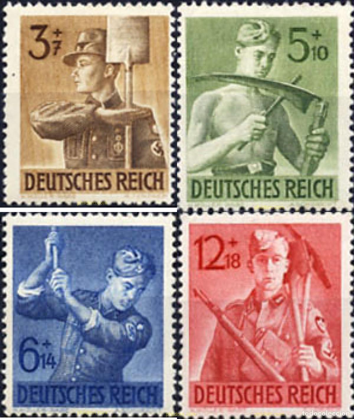 Sellos: 149889 MNH ALEMANIA 1943 8 ANIVERSARIO DE LA FUNDACION DEL FRENTE DE TRABAJO