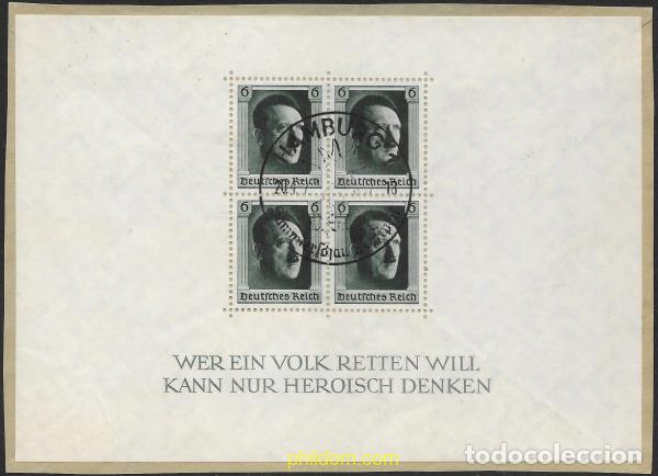 Sellos: 656116 USED ALEMANIA 1937 48 ANIVERSARIO DE ADOLF HITLER