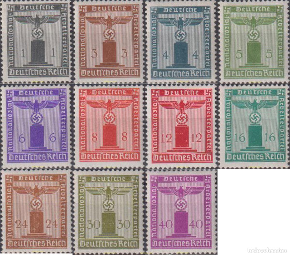 Sellos: 149881 MNH ALEMANIA 1942 SELLOS DEL PARTIDO NACIONAL-SOCIALISTA