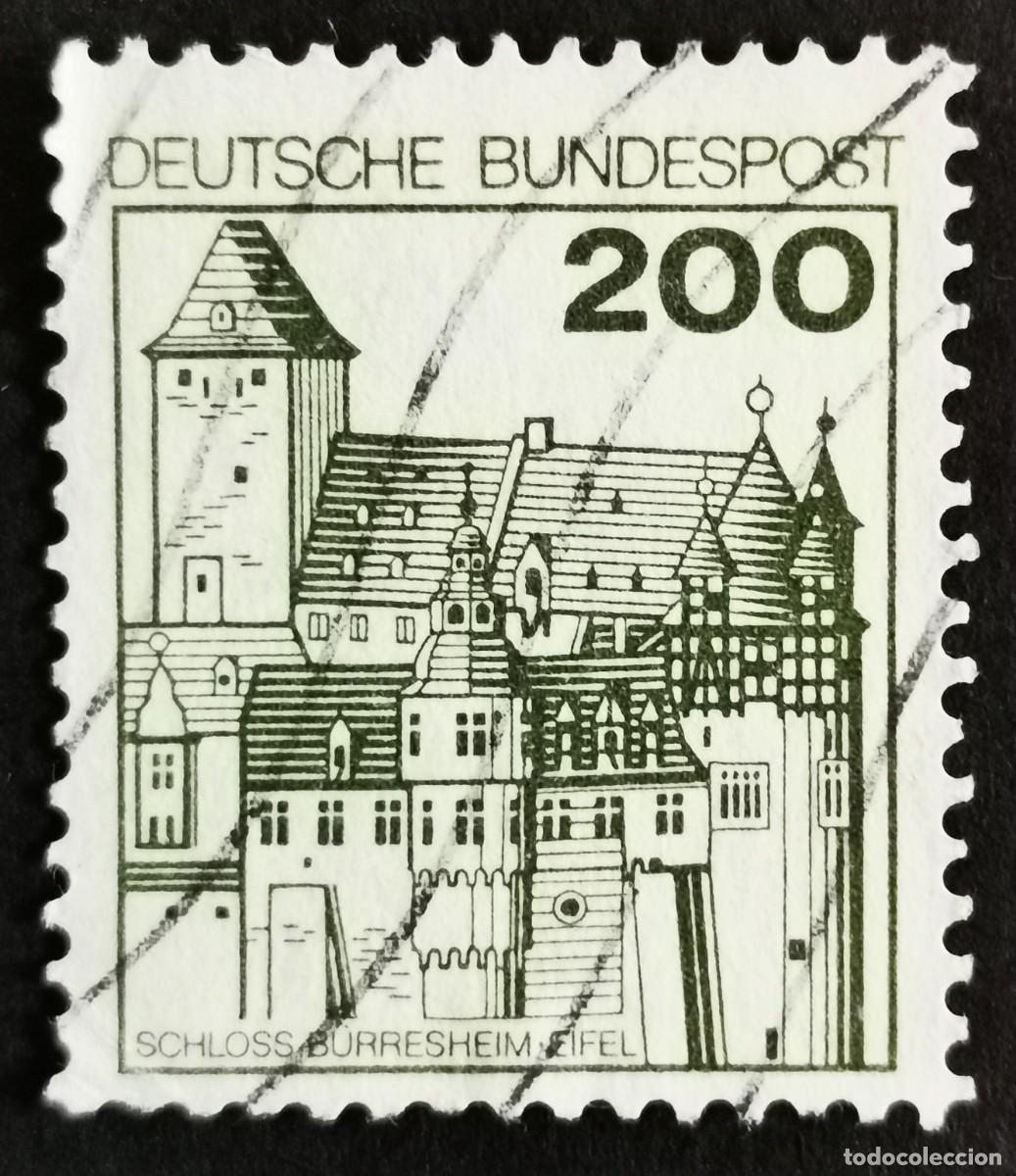 Sellos: Sello Alemania R. Federal 1977, Fortalezas castillos: Castillo de B&uuml;rresh, 200 Pf. Michel: DE 920AIu