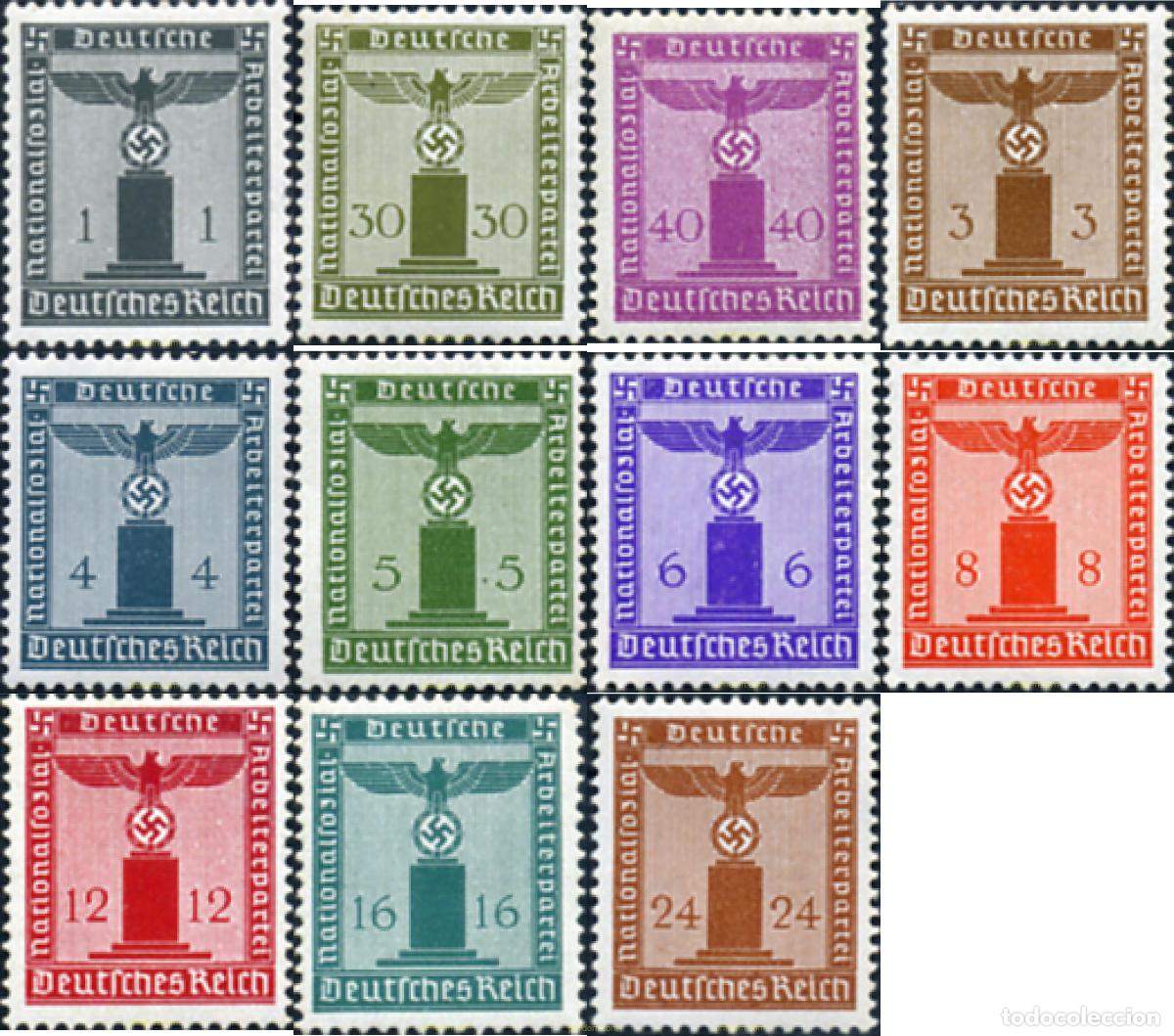 Sellos: 366919 HINGED ALEMANIA 1938 SELLOS DEL PARTIDO NACIONAL-SOCIALISTA