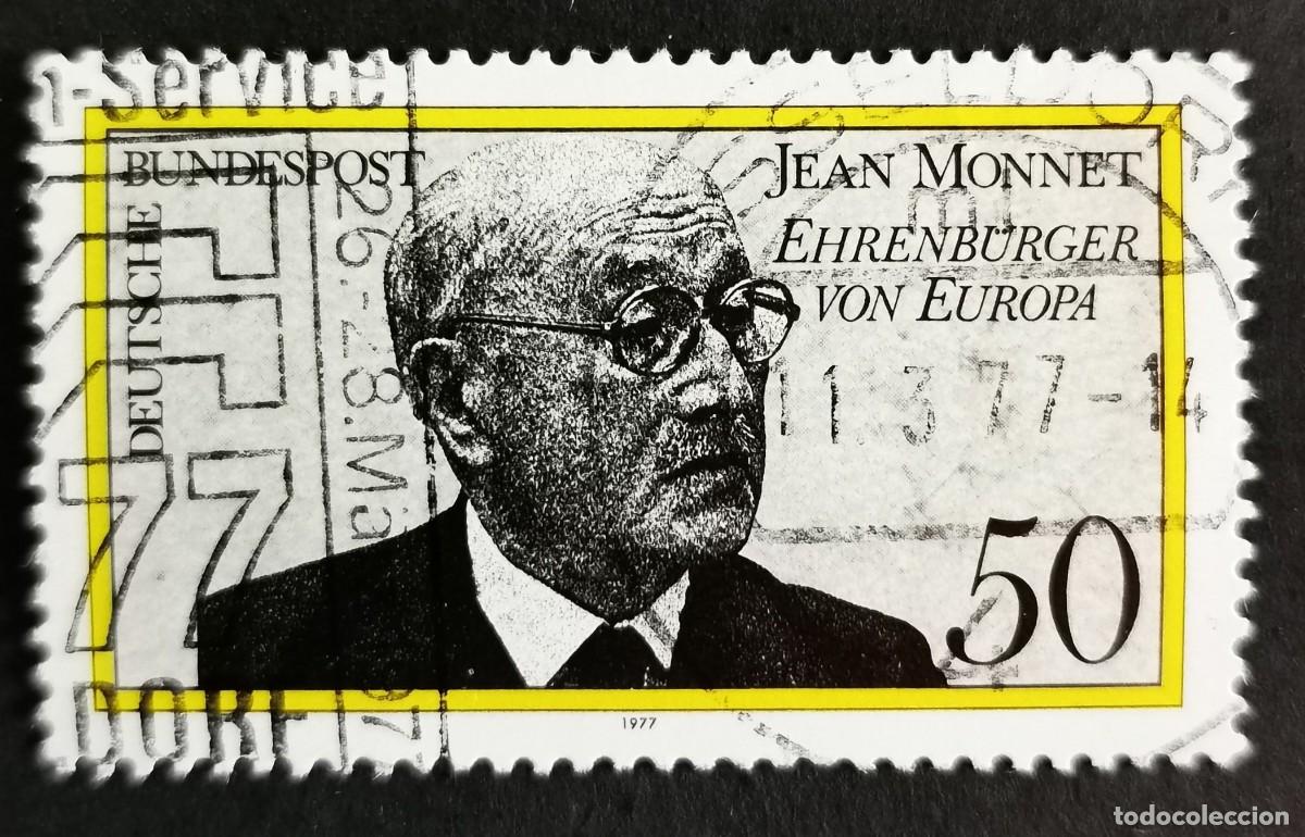 Sellos: Sello Alemania R. Federal 1977, Jean Monnet (1888-1979), 50 Pf. Michel: DE 926