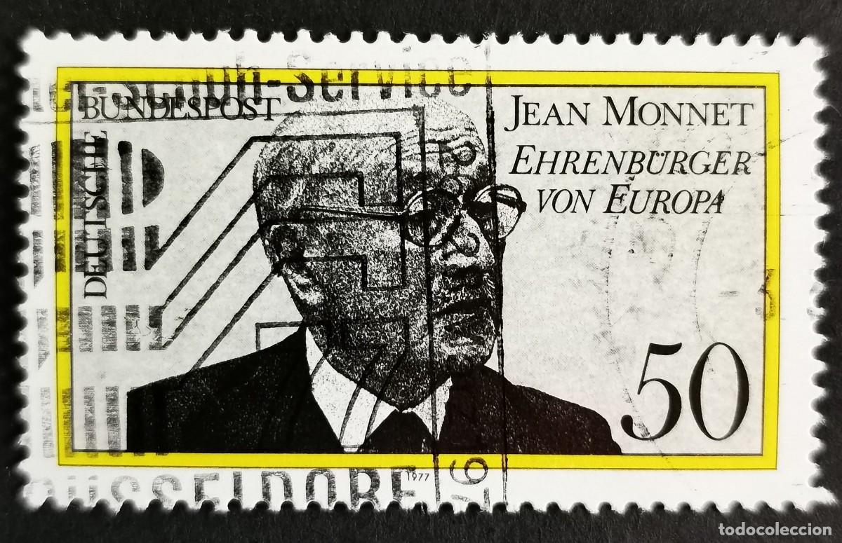 Sellos: Sello Alemania R. Federal 1977, Jean Monnet (1888-1979), 50 Pf. Michel: DE 926