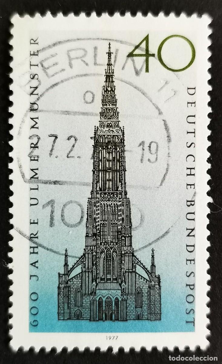 Sellos: Sello Alemania R. Federal 1977, 600 aniversario de la Catedral de Ulm, 40 Pf. Michel: DE 937