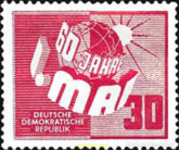Sellos: 626361 HINGED ALEMANIA DEMOCRATICA 1950 60 ANIVERSARIO DEL DIA DEL TRABAJADOR