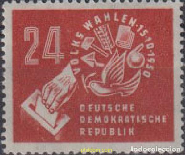 Sellos: 150436 MNH ALEMANIA DEMOCRATICA 1950 ELECCIONES DEL 15 DE OCTUBRE