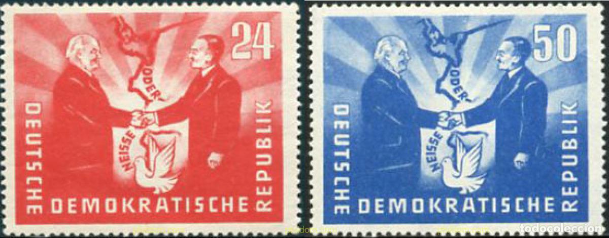 Sellos: 211473 HINGED ALEMANIA DEMOCRATICA 1951 VISITA DEL PRESIDENTE DE POLONIA