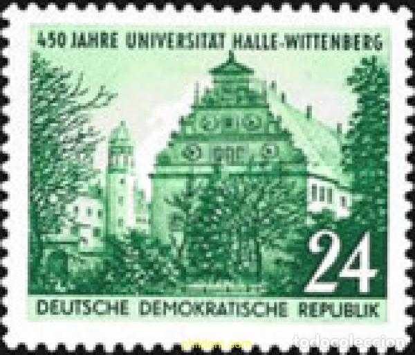 Sellos: 150449 MNH ALEMANIA DEMOCRATICA 1952 450 ANIVERSARIO DE LA UNIVERSIDAD DE HALLE-WITTENBERG