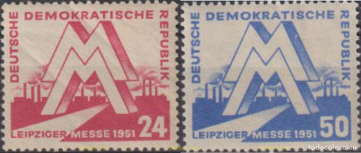 Sellos: 626366 HINGED ALEMANIA DEMOCRATICA 1951 FERIA DE PRIMAVERA DE LEIPZIG