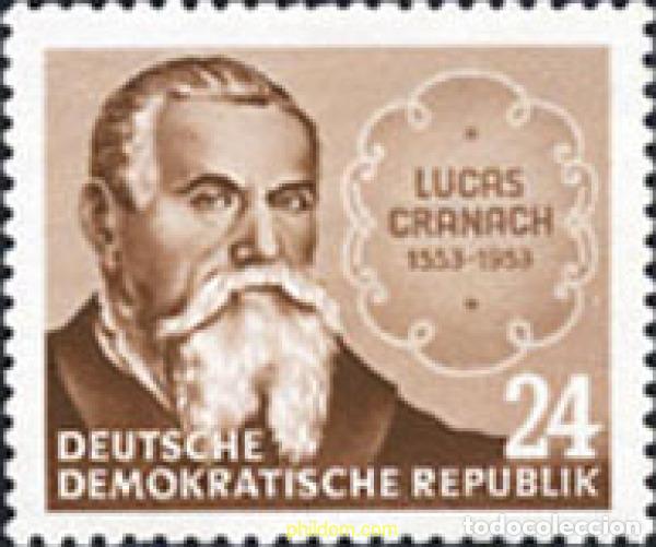 Sellos: 150457 MNH ALEMANIA DEMOCRATICA 1953 4 CENTENARIO DE LA MUERTE DE LUCAS CRANACH
