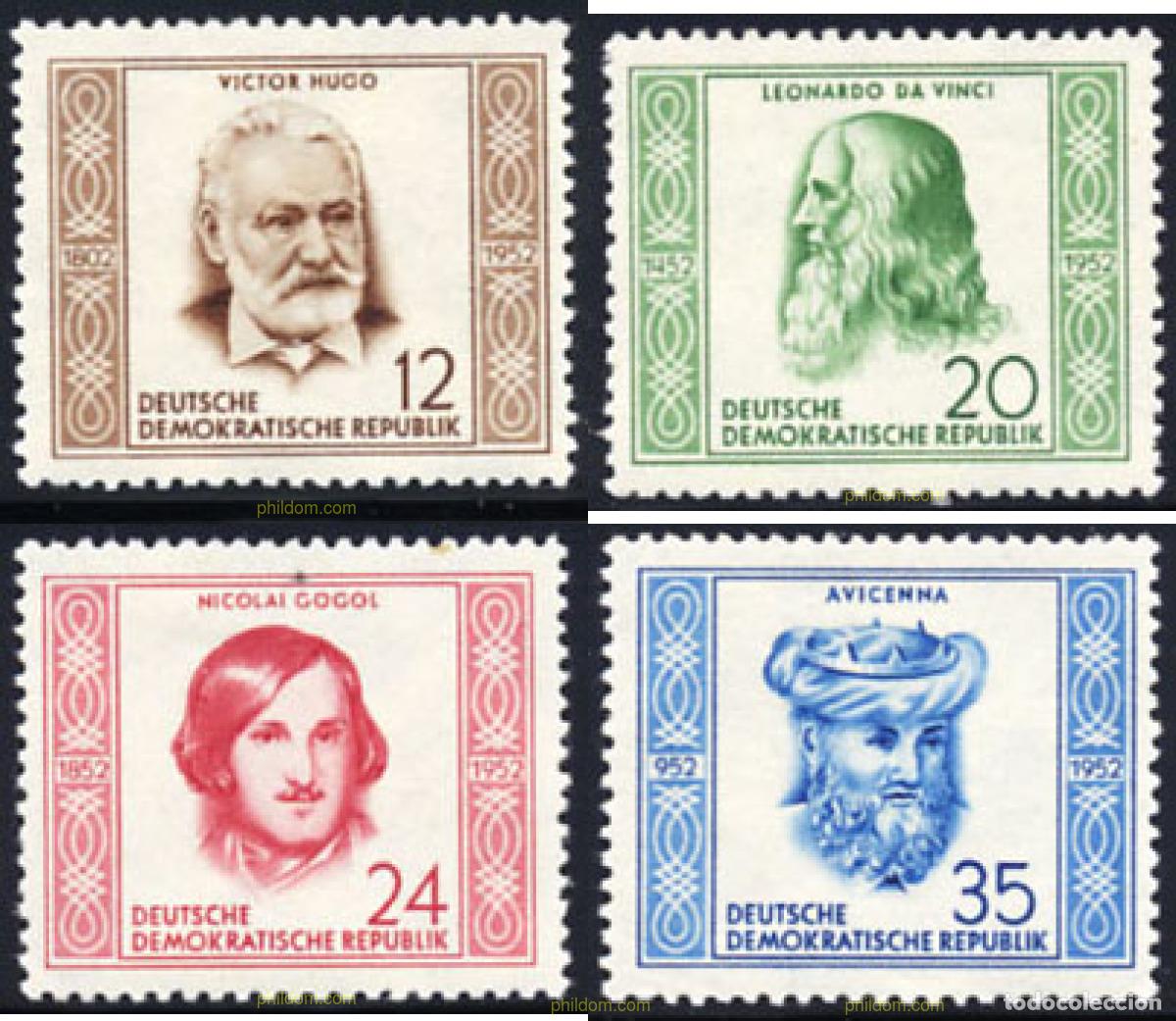 Sellos: 203018 HINGED ALEMANIA DEMOCRATICA 1952 CELEBRIDADES