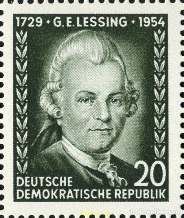 Sellos: 150461 MNH ALEMANIA DEMOCRATICA 1954 225 ANIVERSARIO DEL NACIMIENTO DE GOTTHOLD EPHRAIM LESSING