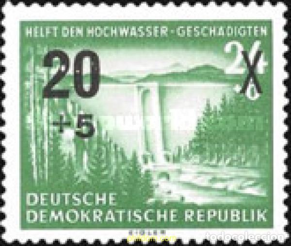 Sellos: 150472 MNH ALEMANIA DEMOCRATICA 1955 PRO VICTIMAS DE LAS INUNDACIONES