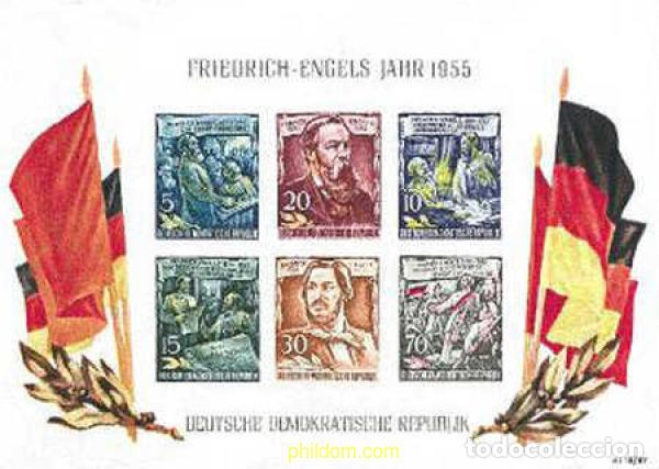 Selos: 621720 MNH ALEMANIA DEMOCRATICA 1955 HOMENAJE A FRIEDRICH ENGELS