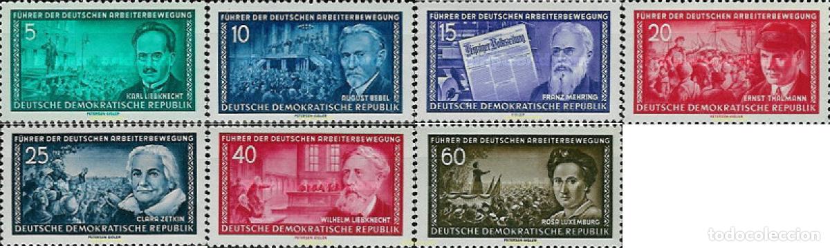 Selos: 150479 MNH ALEMANIA DEMOCRATICA 1955 LIDERES DEL MOVIMIENTO DE TRABAJO