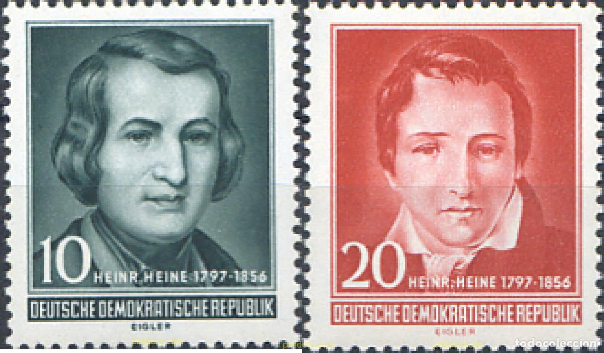 Selos: 150488 MNH ALEMANIA DEMOCRATICA 1956 CENTENARIO DE LA MUERTE DE HEINRICH HEINE
