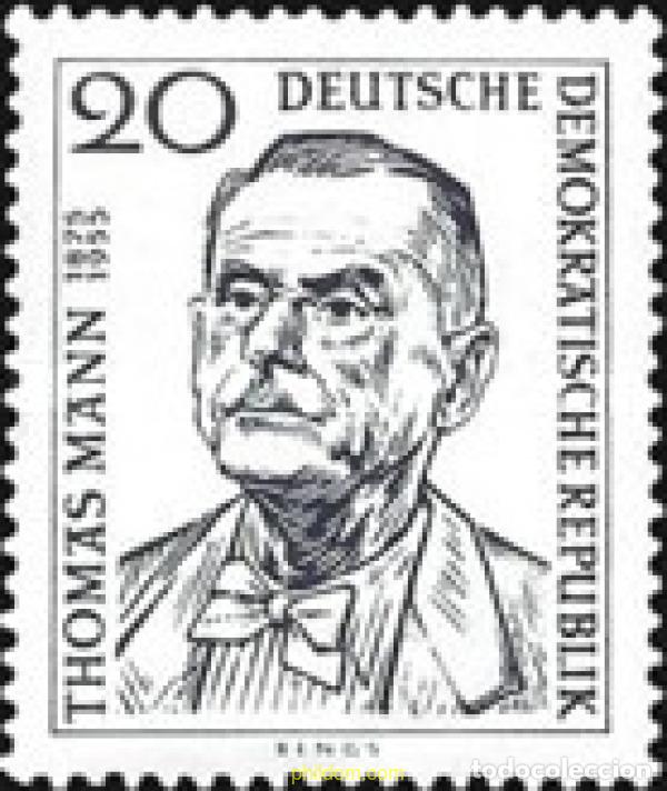 Selos: 150492 MNH ALEMANIA DEMOCRATICA 1956 PRIMER ANIVERSARIO DE LA MUERTE DEL ESCRITOR THOMAS MANN