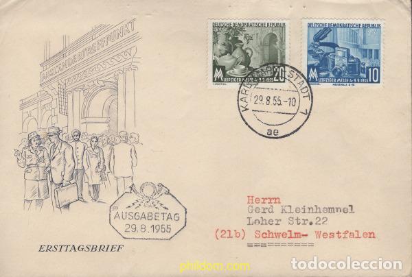 Sellos: 643504 MNH ALEMANIA DEMOCRATICA 1955 FERIA DE OTO&Ntilde;O DE LEIPZIG