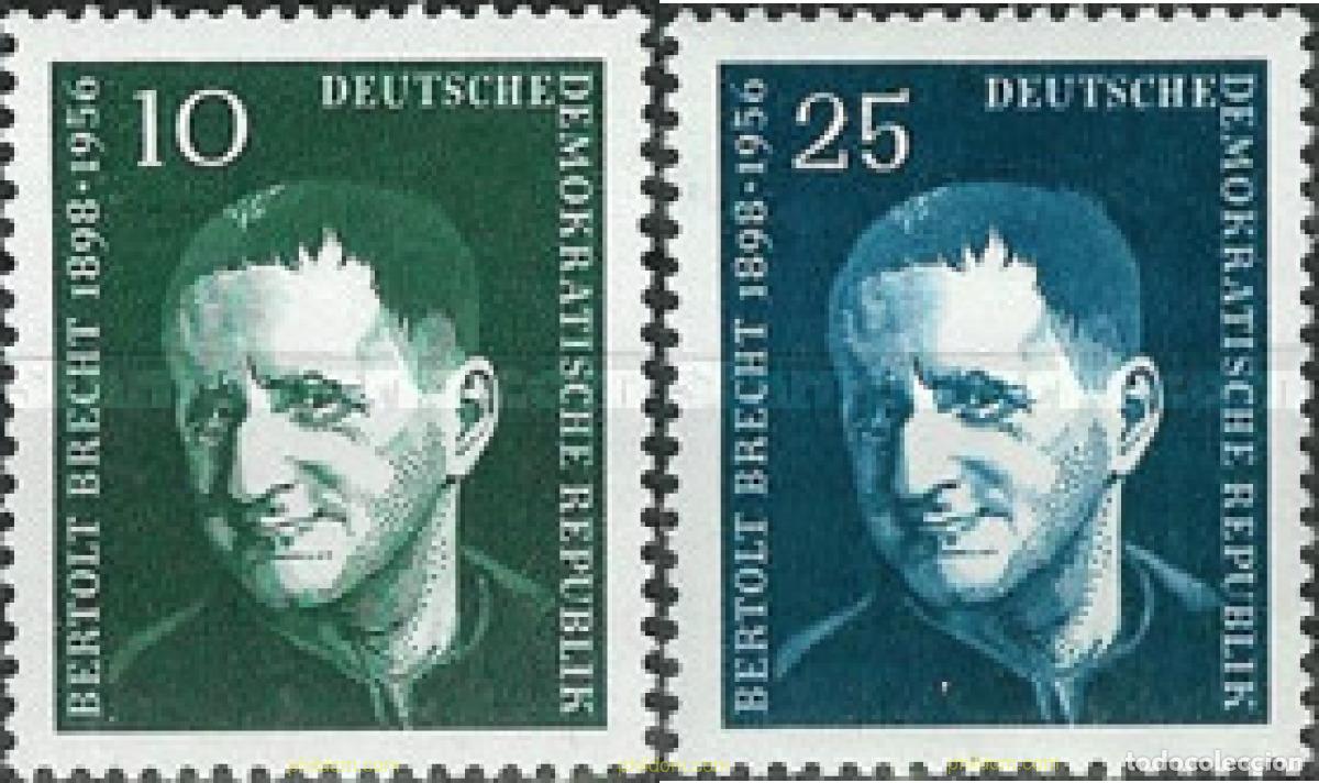 Sellos: 150507 MNH ALEMANIA DEMOCRATICA 1957 ANIVERSARIO DE LA MUERTE DE BERTOLT BRECHT