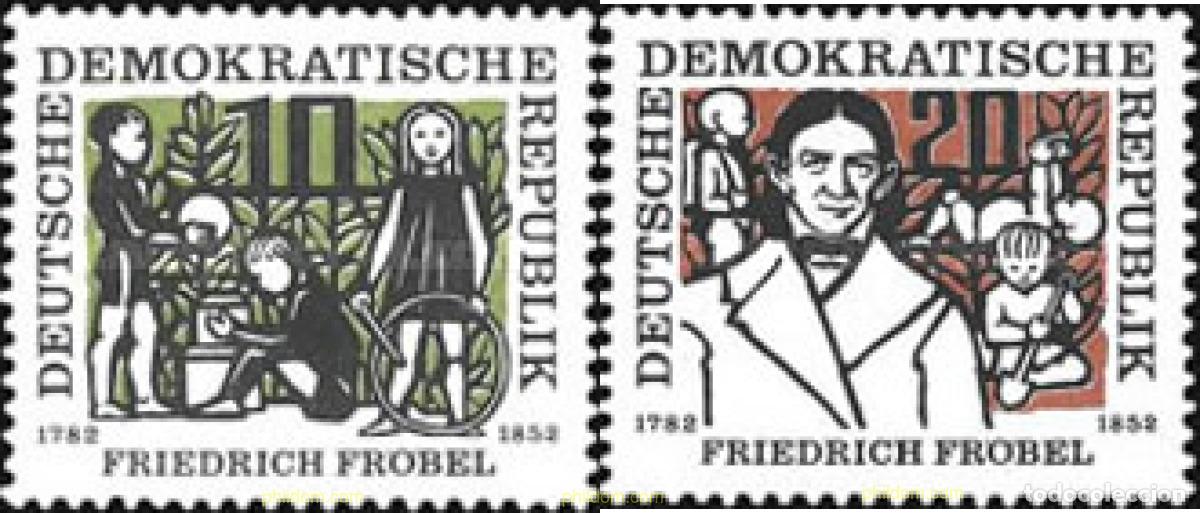 Sellos: 150502 MNH ALEMANIA DEMOCRATICA 1957 175 ANIVERSARIO DEL NACIMIENTO DE FRIEDRICH FRUBEL