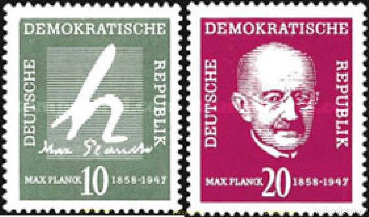 Sellos: 150523 MNH ALEMANIA DEMOCRATICA 1958 CENTENARIO DEL NACIMIENTO DE MAX PLANCK