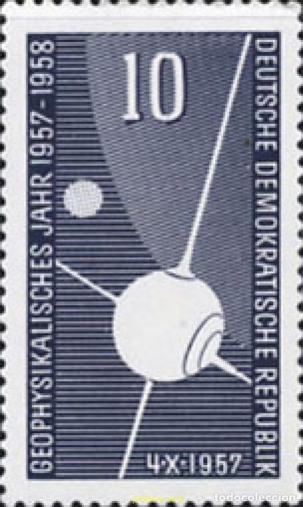 Sellos: 629050 MNH ALEMANIA DEMOCRATICA 1957 A&Ntilde;O GEOFISICO INTERNACIONAL.