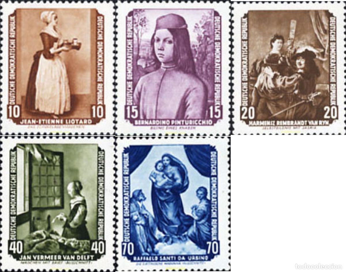 Sellos: 658027 MNH ALEMANIA DEMOCRATICA 1955 PINTURAS DEL MUSEO DE DRESDE