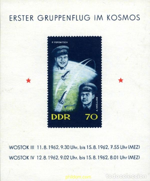 Sellos: 150581 MNH ALEMANIA DEMOCRATICA 1962 PRIMER VUELO ESPACIAL EN GRUPO