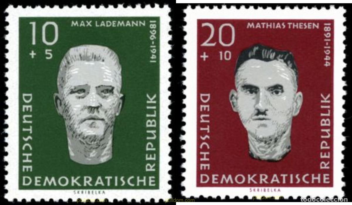 Sellos: 629056 MNH ALEMANIA DEMOCRATICA 1960 HOMENAJE A LAS VICTIMAS DEL NAZISMO