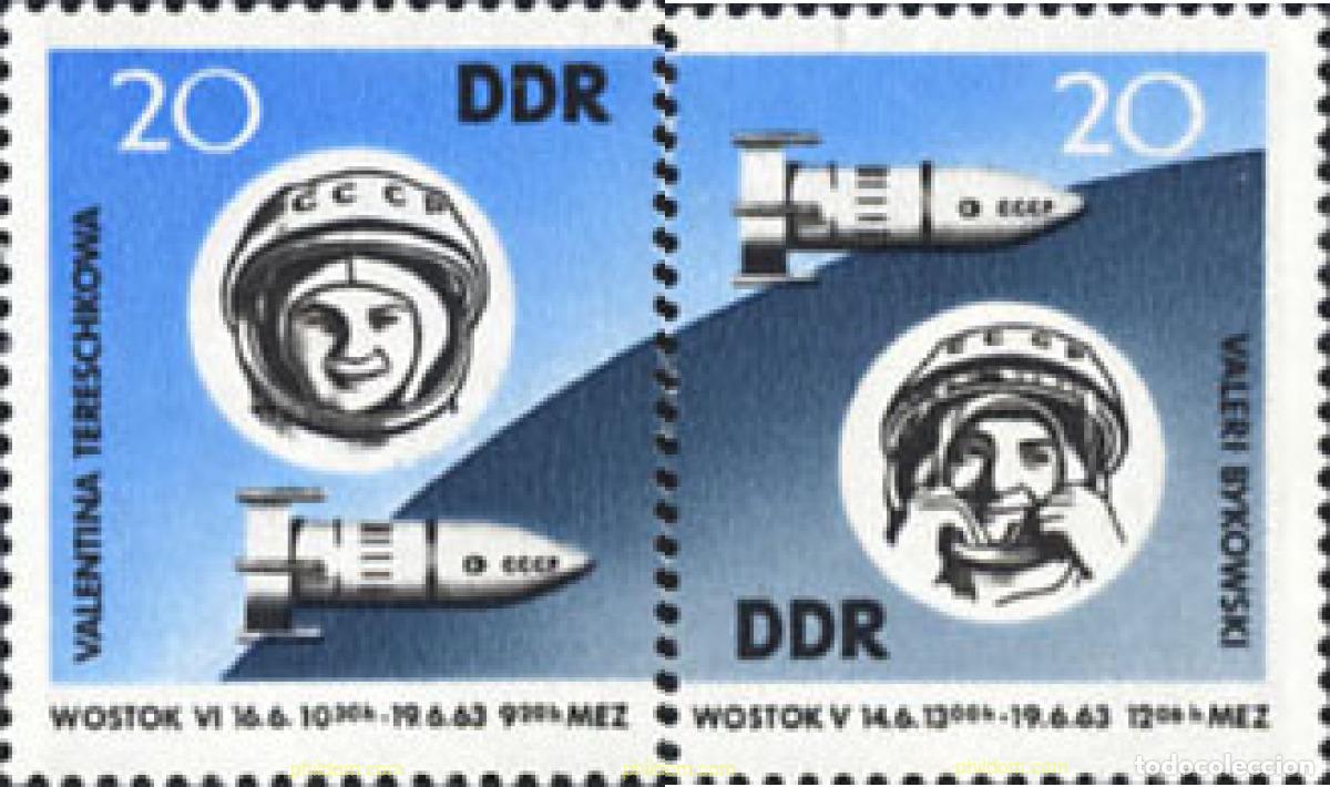 Francobolli: 150593 MNH ALEMANIA DEMOCRATICA 1963 VUELO ESPACIAL EN GRUPO DEL VOSTOK V Y VOSTOK VI