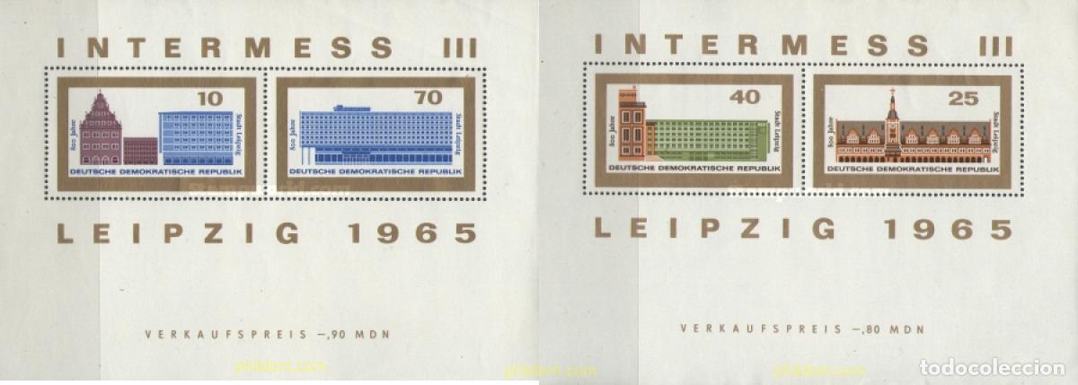Timbres: 144545 MNH ALEMANIA DEMOCRATICA 1965 EXPOSICION FILATELICA DE LEIPZIG &rdquo;INTERMESS III&rdquo;