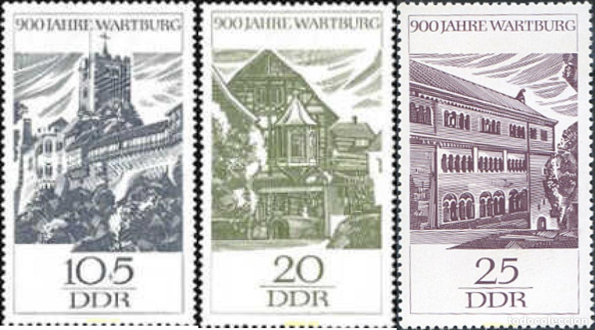 Stamps: 150640 MNH ALEMANIA DEMOCRATICA 1966 9 CENTENARIO DEL CASTILLO DE WARTBURG (1967)
