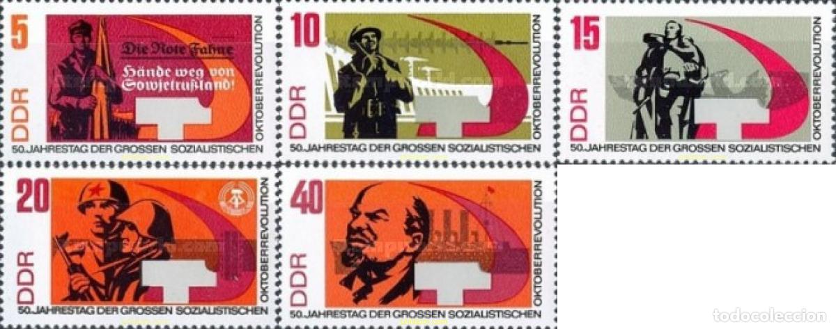 Stamps: 150650 MNH ALEMANIA DEMOCRATICA 1967 50 ANIVERSARIO DE LA REVOLUCION DE OCTUBRE