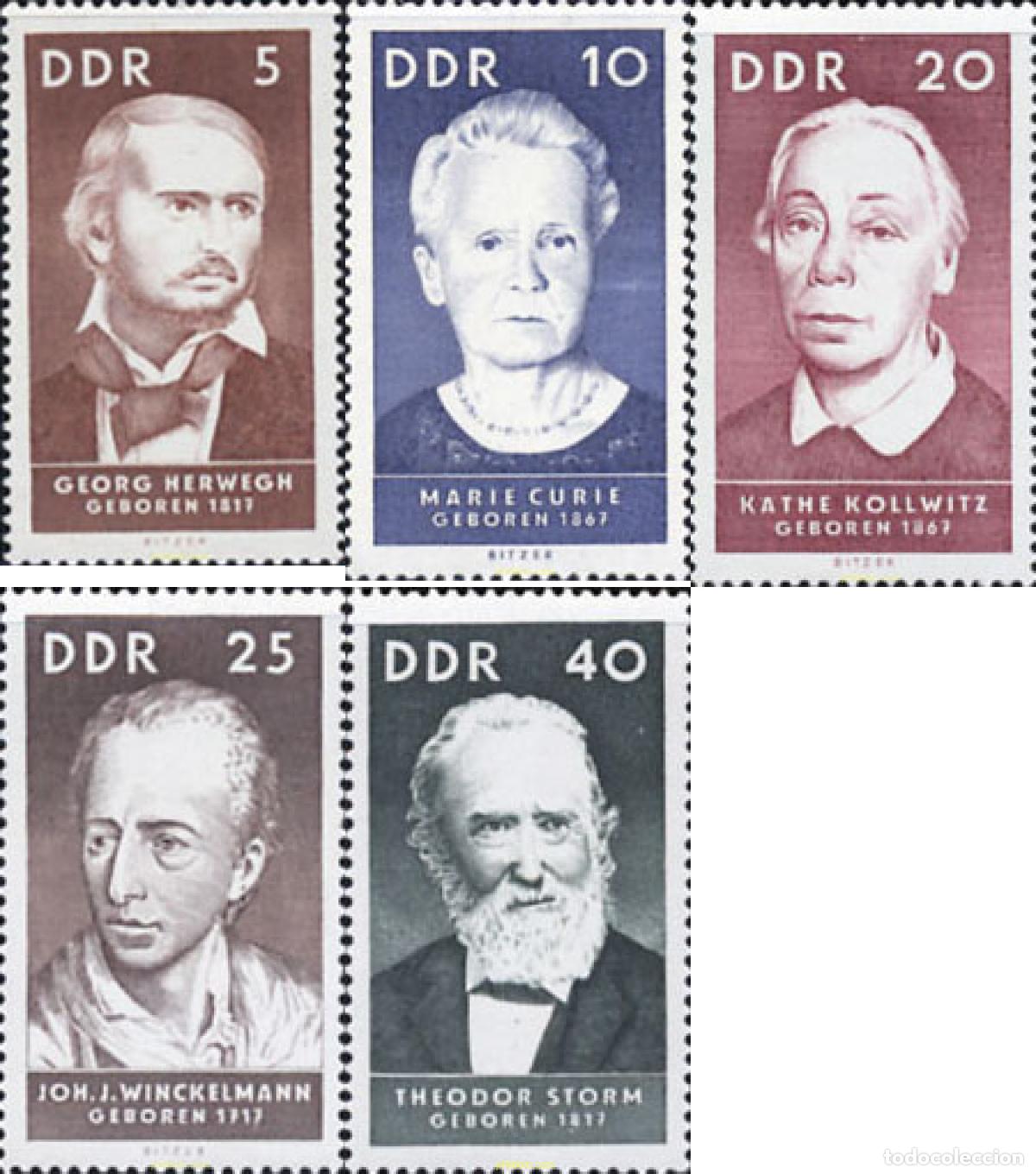 Stamps: 150646 MNH ALEMANIA DEMOCRATICA 1967 PERSONALIDADES