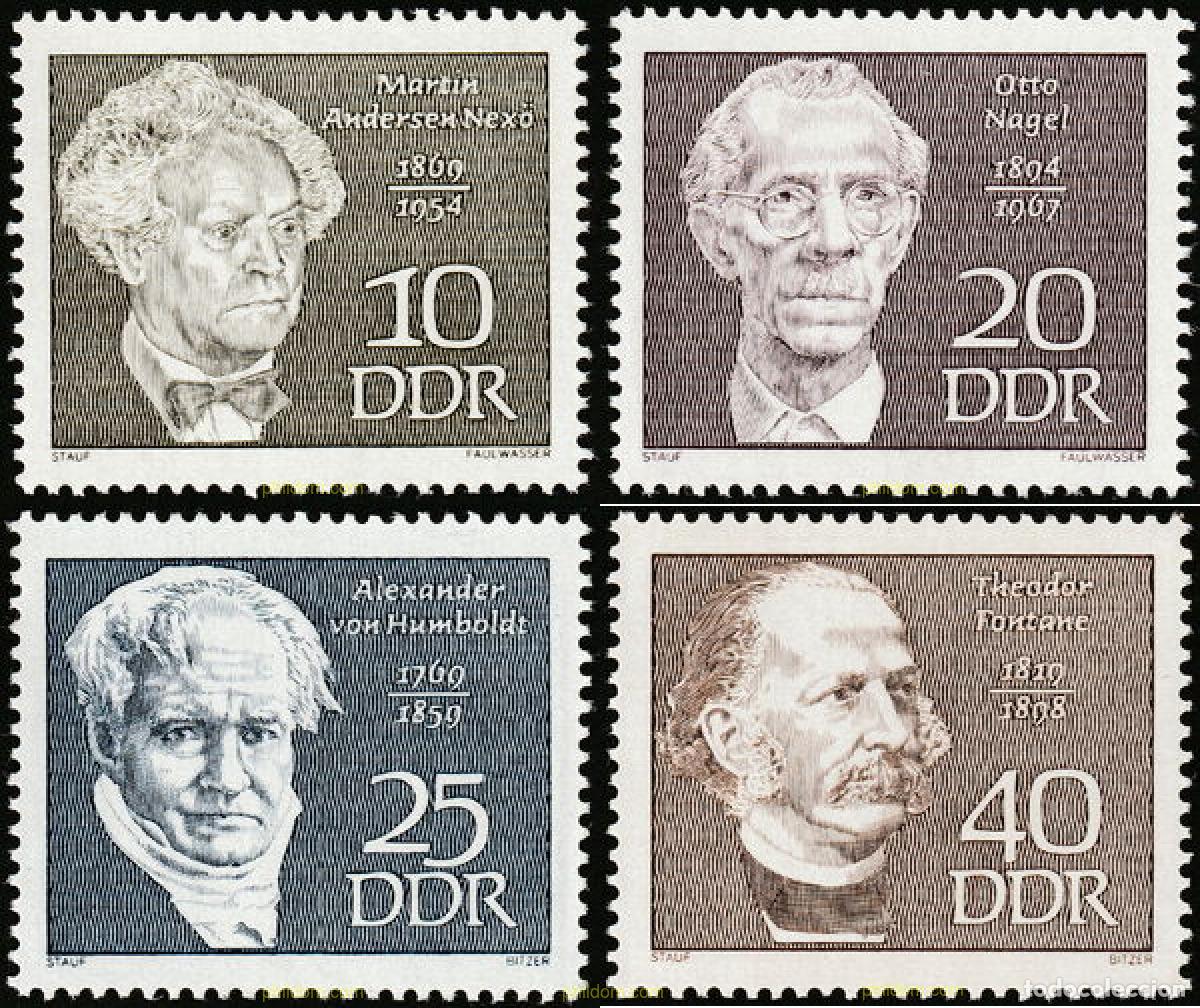 Stamps: 150669 MNH ALEMANIA DEMOCRATICA 1969 PERSONALIDADES