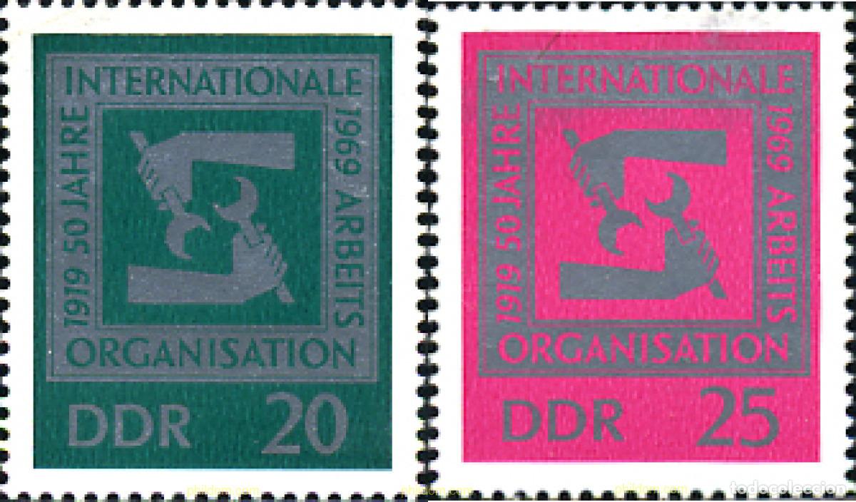 Sellos: 150680 MNH ALEMANIA DEMOCRATICA 1969 50 ANIVERSARIO DE LA ORGANIZACION INTERNACIONAL DEL TRABAJO