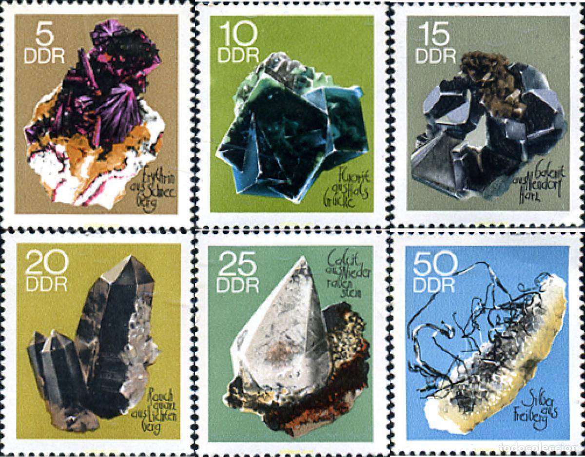 Sellos: 150672 MNH ALEMANIA DEMOCRATICA 1969 MINERALES