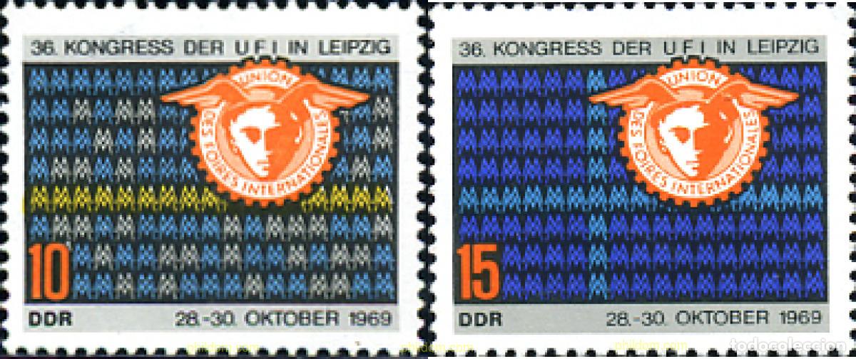 Sellos: 150679 MNH ALEMANIA DEMOCRATICA 1969 36 CONGRESO DE LA UNION DE FERIAS INTERNACIONALES EN LEIPZIG