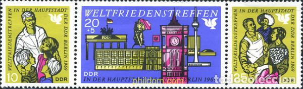 Sellos: 144602 MNH ALEMANIA DEMOCRATICA 1969 REUNION MUNDIAL POR LA PAZ EN BERLIN
