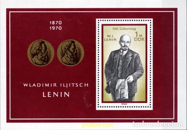 Sellos: 144631 MNH ALEMANIA DEMOCRATICA 1970 CENTENARIO DEL NACIMIENTO DE LENIN