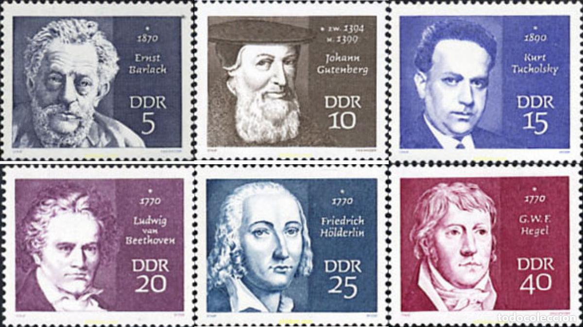 Sellos: 150685 MNH ALEMANIA DEMOCRATICA 1970 PERSONALIDADES