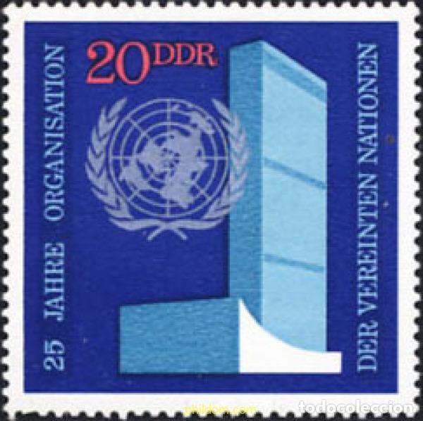 Sellos: 150700 MNH ALEMANIA DEMOCRATICA 1970 25 ANIVERSARIO DE LA ONU