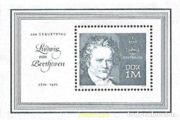 Stamps: 144646 MNH ALEMANIA DEMOCRATICA 1970 200 ANIVERSARIO DEL NACIMIENTO DE LUDWIG VAN BEETHOVEN