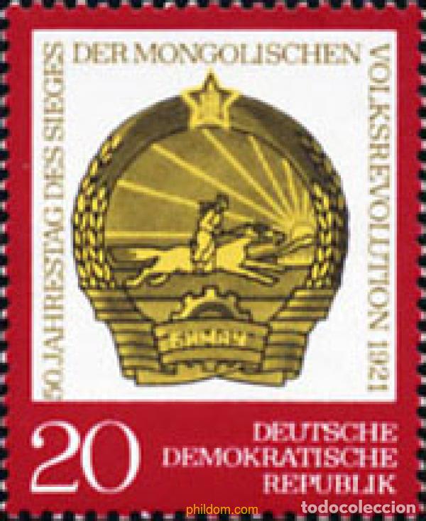 Stamps: 150711 MNH ALEMANIA DEMOCRATICA 1971 50 ANIVERSARIO DE LA REVOLUCION DE MONGOLIA