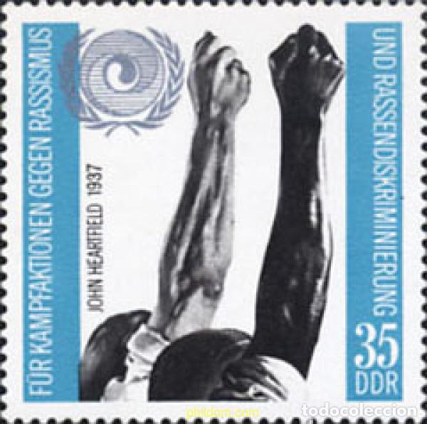 Sellos: 150717 MNH ALEMANIA DEMOCRATICA 1971 A&Ntilde;O INTERNACIONAL CONTRA EL RACISMO