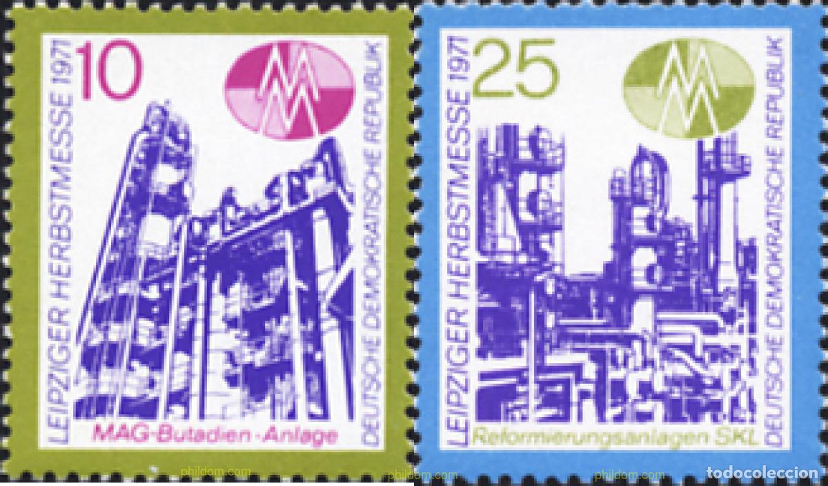 Sellos: 150716 MNH ALEMANIA DEMOCRATICA 1971 FERIA DE OTO&Ntilde;O DE LEIPZIG